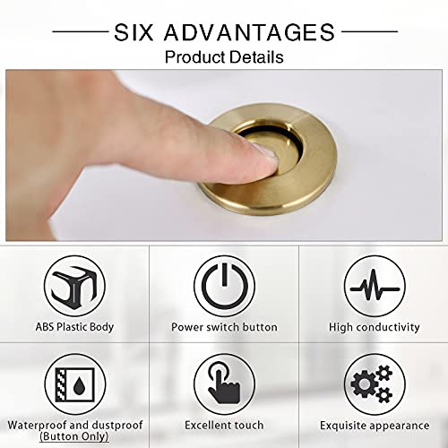 SINKINGDOM Garbage Disposal SinkTop Air Switch Kit with Long Button