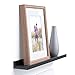 Wallniture Denver Floating Wall Shelf, Wall Mounted Photo Ledge and Bookshelf Black 22 Inch