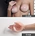 Nippleless covers Sticky Silicone Reusable Breast Lift Nipple Cover Pasties bra for Women Best Diameter 4.3inch (Large, Round)