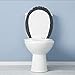 MAYSHINE Toilet Lid Cover - Black, Plush Microfiber Oval Toilet Seat Covers for Bathroom, Machine Washable Elongated Toilet Cover Seat, Stretches up to 21