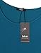 Lotusmile Cotton Tunics for Women, Basic Floral Print Swing Top, Long Sleeve Round Neck A Line Casual Loose (XX-Large, Dark Cyan)