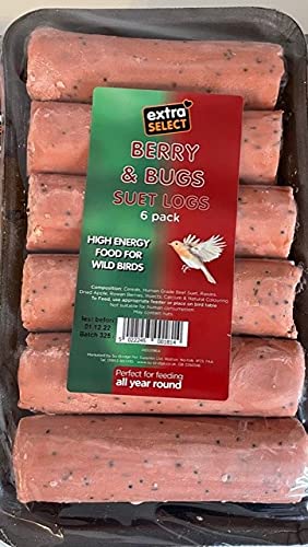 Wild Bird Suet Logs Berry & Bug Flavour (12 Logs)