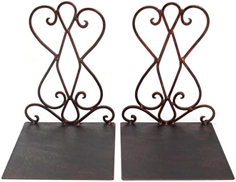 Book End,Niceen 2Pcs Vintage Iron Bookends Shelf Craft Stand Antique Book End Home Room Decor Ornaments