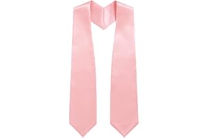 CLERKMANS Unisex Adult 62" Long Plain Graduation Stole Sash