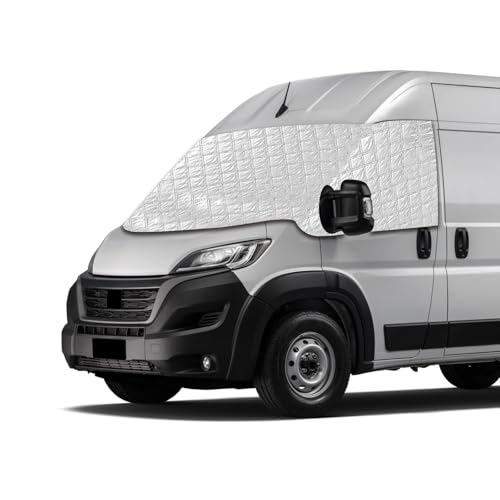 Windshield Cover for Fiat Ducato/Opel Movano/Citroen Jumper X250/290 2006-2023 UV Protection Ice Frost Rain Dust Windows Leaf Drop