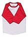 Kids Raglan T Shirts 3/4 Baseball Sleeves Baby (S (5-6Yrs 6T), White / Red)