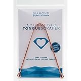 Tongue Scraper Ayurvedic Pure Copper Antimicrobial Tongue Cleaner - Diamond Dental System by TruthPaste