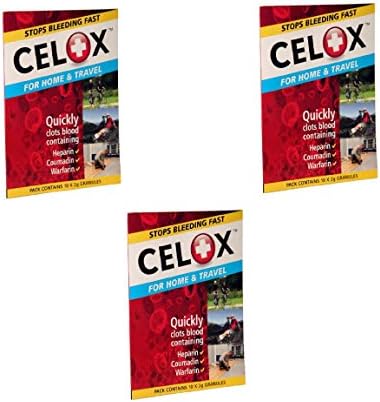 CELOX First Aid Temporary Traumatic Wound Treatment 2g, 10 Count (3 Pack)