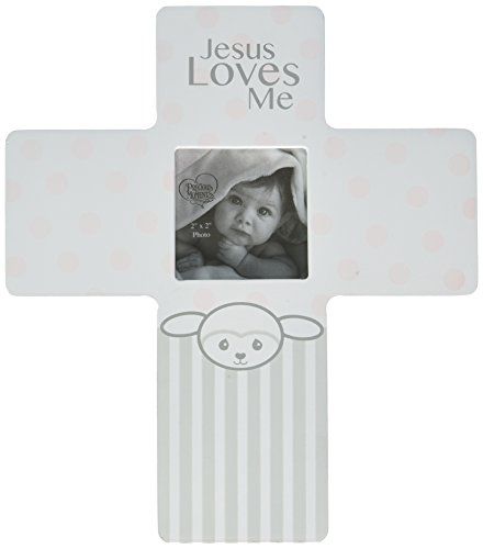 Precious Moments Precious Lamb Jesus Loves Me Cross Photo Frame Girl 163454