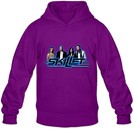 Jhikusdf Men's Skillet 3D Hoodies Sweatshirt Size US Black PurpleL