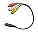 MOTONG New 3.5mm male Plug to 3RCA Female adapter cable Video adapter For AV ,Audio , video, LCD TV,HDTV