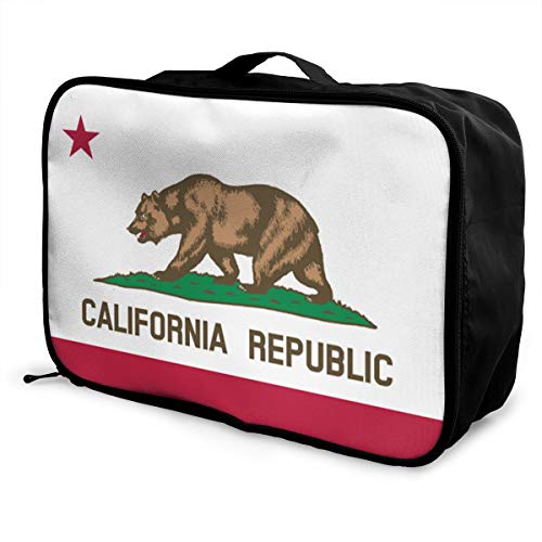 California Republic Travel Carry-on Luggage Weekender Bag Overnight Tote Flight Duffel in Trolley Handle
