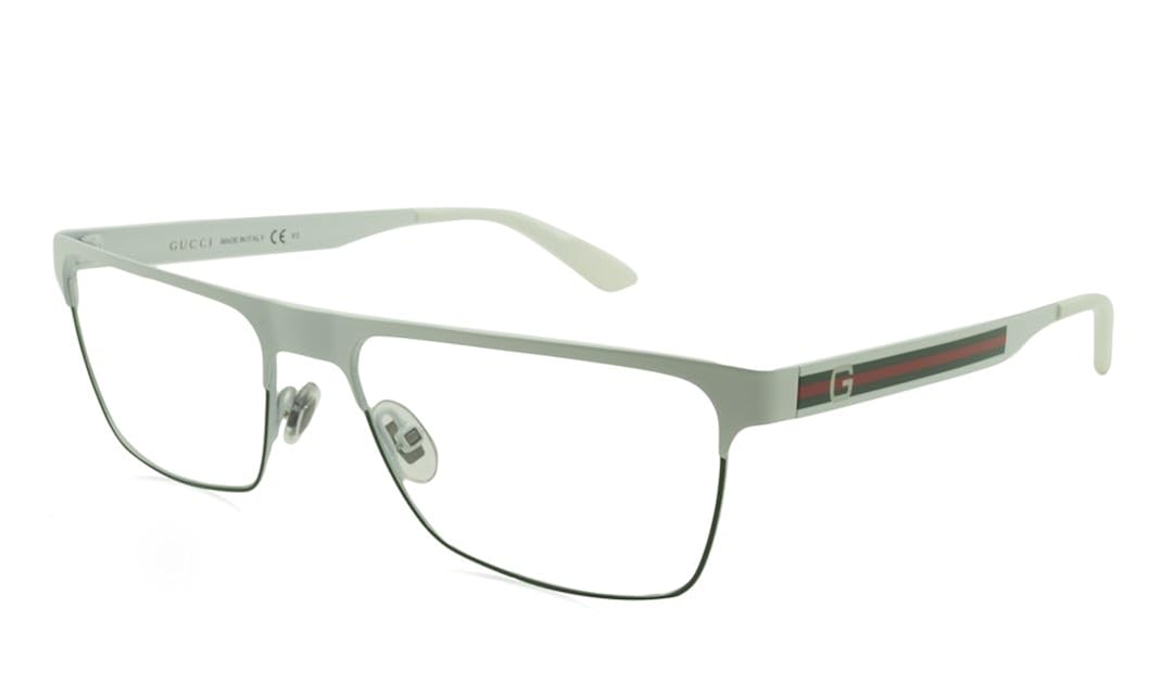 Gucci Men's 2205 White / Green Frame Metal Eyeglasses Amazon.co.uk Clothing