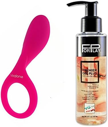 Nalone Tango Unisex Vibrating Love Ring Pink with Free Premium Water-based Hypoallergenic Personal Lubricant 5 Oz Forplay Premier Gel Plus