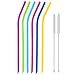 [Regular Size] Silicone Straws for 20 &30 oz Tumbler and Mason Jars – 6 Packs Extra Long Flexible Reusable Straws with 2 Cleaning Brushes - Eco Friendly - BPA Free