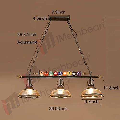 iMeshbean Hanging Pool Table Lights Billiards Table Light Fixture for 7