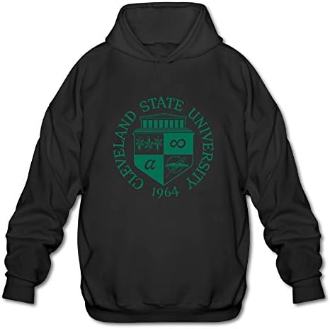 Hanini68 Cleveland State University Men's Hoodie T-shirt O Neck Soft