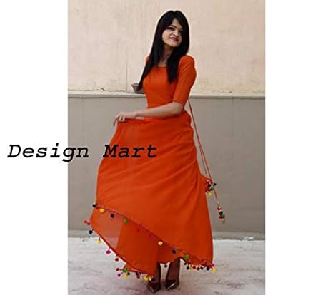 plain georgette anarkali