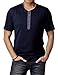 H2H Mens Premium Fitted Short-Sleeve Contrast Color Stitching T-Shirt Navy US L/Asia XL (D15S_KMT05S)