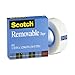Scotch Removable Tape, 1/2 in x 1,296 in, 1 Box/Pack, Post-it Technology (811)