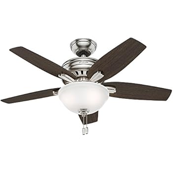 Hunter Fan 53237 Ventilador de Techo con Luz Builder Plus, color Níquel