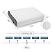UUQ 100% Organic Latex Contour Pillow for Neck Pain, Medium Firm and Great Sleeping Support, Low&High Ergonomic Contour Design with 1 Pure Cotton Covers, Standard Size(White)