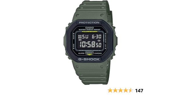 Amazon.com: Men's Casio G-Shock Square Army Green Resin Strap Digital Watch  DW5610SU-3 : Clothing, Shoes \u0026 Jewelry