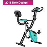Harvil Foldable Magnetic Exercise Bike with 10-Level Adjustable Magnetic Resistance and Pulse Rate Sensors