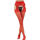 CITUYER High Waist Sexy Pantyhose Women's Sheer Garter Belt Stockings Suspender Tights