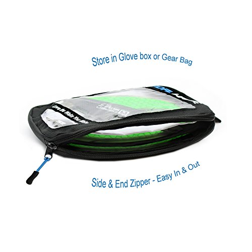Tidal Wake Padded Fin Wallet & Key Fin Storage, Store, Organize & Protect Fin Sets Holds 1-3+ Fins, Key Pocket & Hex Key Included, Holds Fins for Skim and Surf Style Wake Boards and Ocean Shortboards