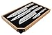 Ozeri 5 Piece Knife and Sharpener Set with Japanese Stainless Steel Slotted Blades, Stainless Steel