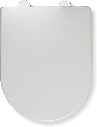Croydex Varano D Shape Soft Close Toilet Seat with Quick Release