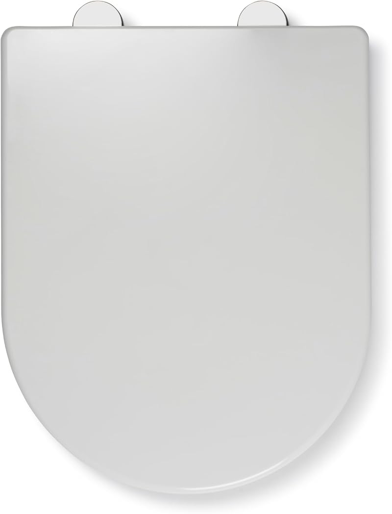 Croydex Varano D Shape Soft Close Toilet Seat with Quick Release