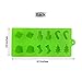 4 Pieces Christmas Silicone Chocolate Molds Set Non Stick Candy Molds Cookies Baking Trays with Christmas Elements Shapes （Red, Light Green）