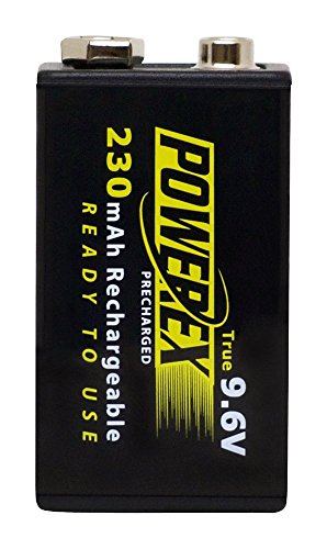 Powerex Low Self-Discharge Precharged 9V(9.6V) Rechargeable NiMH Batteries (MHR9VP)