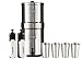 Berkey Water Filter System w/ 2 Black Purifier Filters (2 Gallons) Bundled w/ 1-set of Fluoride Filters (PF2) and 1-set of 4 12 oz Stainless Steel Cups