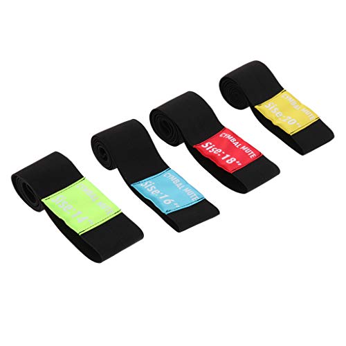 image for Baosity Pack of 4 Polyester Cymbal Practice Mute Silencer Dampener Pad