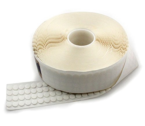 BONUS Eurotech 1XF12.10.0000/016A# Self Adhesive DVD/CD Foam Holder, In A Roll, Ø 16 mm, 500 Pcs., White (Pack of 500)