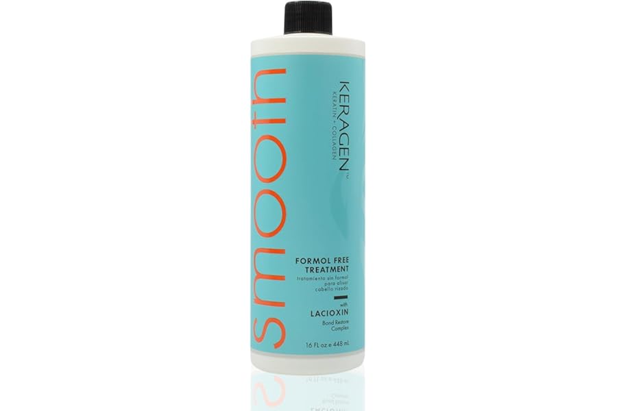Keragen Brazilian Keratin Smoothing Treatment | Formaldehyde-Free Blowout for Frizzy, Dry, or Damaged Hair | Smooth, Silky Results | Fine to Medium Hair | 16 Oz