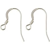 20pcs Adabele Authentic Sterling Silver Flat Fish Earring Hooks Ear Wire Connector (Wire 0.6mm/22 Gauge) for DIY Earrings Jewelry Making SS234-6