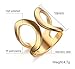VNOX Fashion 18K Gold Plated Stainless Steel Double Chevron Ring for Women, (Gold Plated-Cuff, 7)