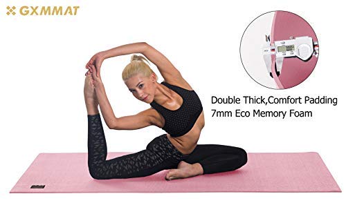 Gxmmat Large Yoga Mat 72"x 48"(6'x4') x 7mm for Pilates Stretching Home Gym Workout, Extra Thick Non Slip Anti-Tear Exercise Mat