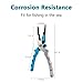 HJJS Fishing Pliers (Air-Craft Grade Aluminum) and Fish Gripper (Stainless Steel) in a Combined Set of Fishing Tools