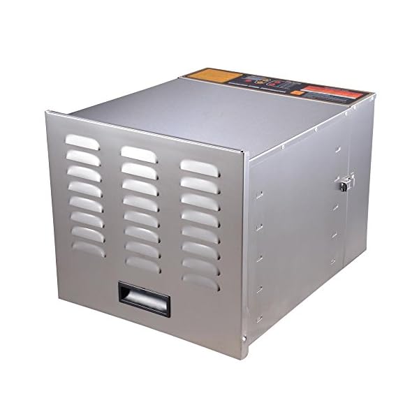 1200W-10-Tray-Stainless-Steel-Digital-Food-Jerky-Fruit-Dehydrator-with-10-Stainless-Steel-Shelves-Digital-Timer