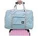 GZMM Foldable Travel Duffel Bag Luggage Sports Gym Water Resistant Oxford ( Light blue)
