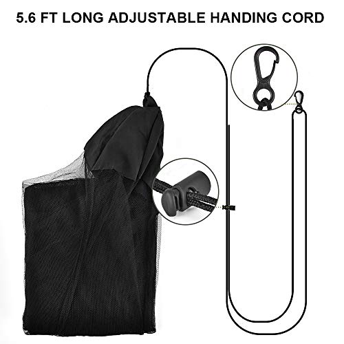 OTraki Camping Mosquito Net for Single Sleeping Bag Travel Portable Anti Mosquito Nets with Carry Bag 4 PCS Stakes Outdoor Insect Netting Cover Canopy Lightweight Mesh Tent Black - Thumbnail 4