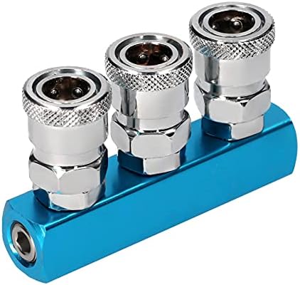 1/4 Hydraulic Quick Coupler Set Of 2 Pekdi 3 Way Manifold Block Splitter Quick Connect Air Hose... Propane Splitter 2 Way - Foto 8