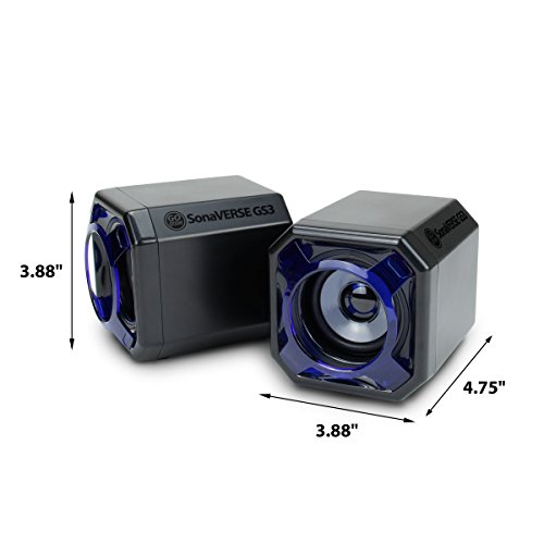 image for GOgroove Computer Speakers USB Powered Stereo 3.5mm Wired PC Speakers 