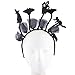 Lux Accessories Black Halloween Cutout Witch Bat Black Cat Costume Headband