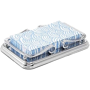 disposable mdesign dispenser decorative storage sturdy towel tray holder guest metal paper hand vanity bathroom skid scroll non base
